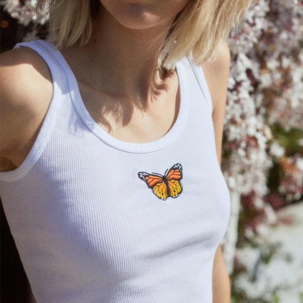 John Galt Butterfly Cropped Tank